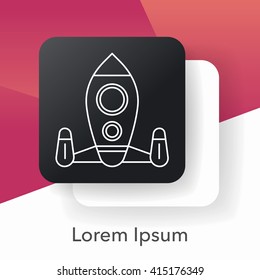 Spaceship line icon