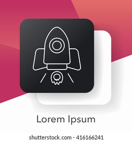 Spaceship line icon