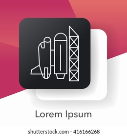 Spaceship line icon