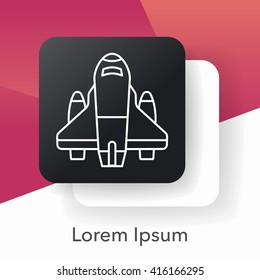 Spaceship line icon