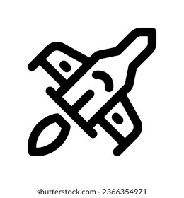 spaceship line icon. vector icon for your website, mobile, presentation, and logo design.