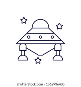 spaceship  line style icon vector illustration design