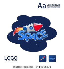 spaceship logo, with a modern logo concept