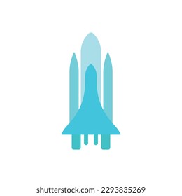 Vector de iconos de clipart mínimo de nave espacial