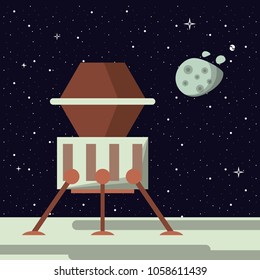Spaceship in the moon