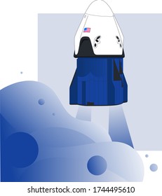 spaceship NASA prepare for takeoff banner