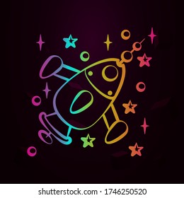 Spaceship nolan icon Simple thin line, outline vector of space icons for ui and ux, website or mobile application