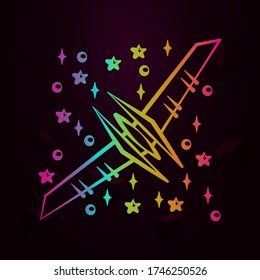 Icono de nolan de nave espacial Línea delgada simple, vector de contorno de iconos de espacio para ui y ux, sitio web o aplicación móvil