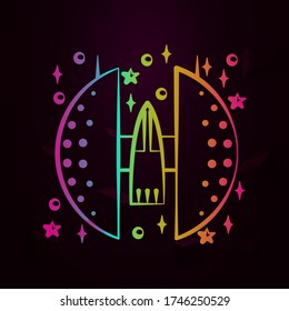Spaceship nolan icon Simple thin line, outline vector of space icons for ui and ux, website or mobile application