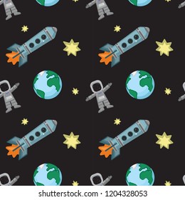 spaceship pattern illustration vector.
