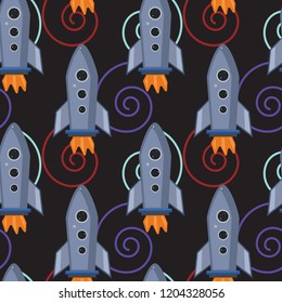 spaceship pattern illustration vector.
