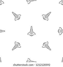 Spaceship pattern seamless vector repeat geometric for any web design