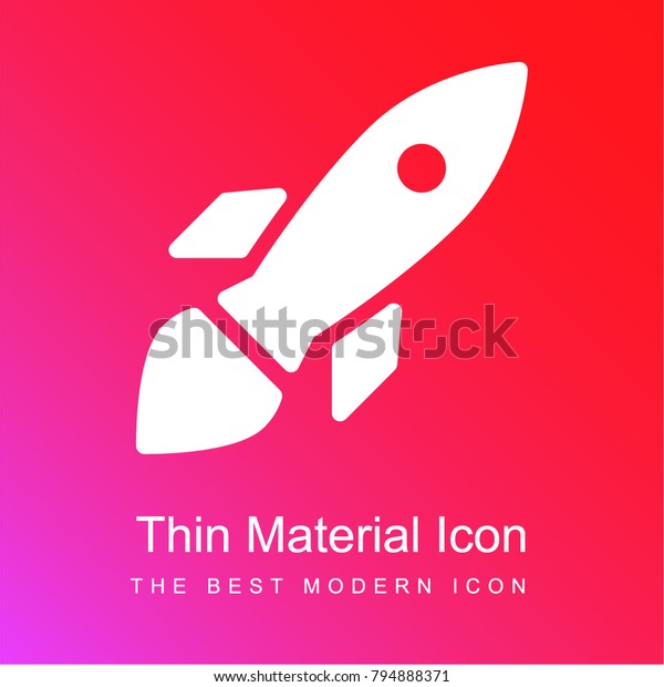 Spaceship Red Pink Gradient Material White Royalty Free Stock Image