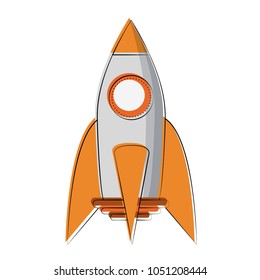 Spaceship rocket cartoon
