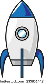 Spaceship rocket clipart (Editable) - Vector Illustration