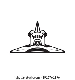 spaceship rocket front drawn isolated icon vector illustration design