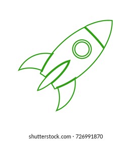 spaceship rocket icon vector