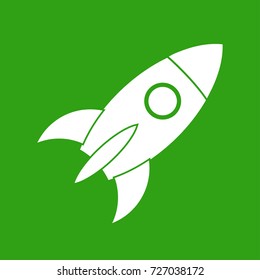 spaceship rocket icon vector