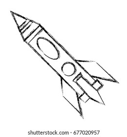 Spaceship rocket isolated