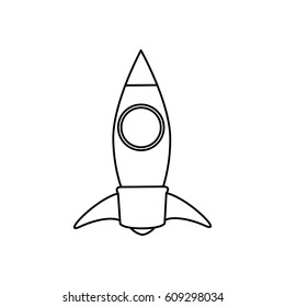 Spaceship rocket isolated icon vector illustration graphic design