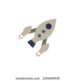 Spaceship, rocket launch colored icon. Element of space illustration. Signs and symbols icon can be used for web, logo, mobile app, UI, UX on white background
