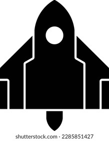 nave espacial de ciencia de cohetes Glyph