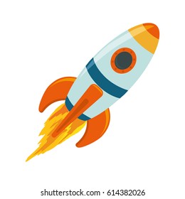 Spaceship Rocket Symbol Stock Vector (Royalty Free) 614382026 ...