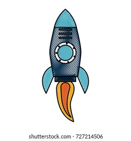 Spaceship rocket symbol