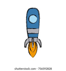 Spaceship rocket symbol