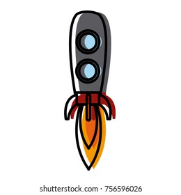 Spaceship rocket symbol