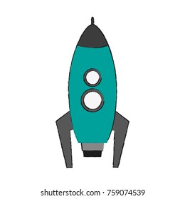 Spaceship rocket symbol