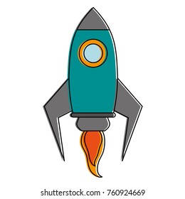 Spaceship rocket symbol