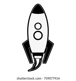 Spaceship rocket symbol icon vector illustration graphic design