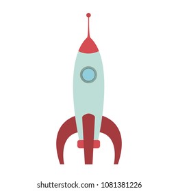 Spaceship rocket taking off