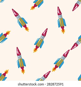 Spaceship ,seamless pattern