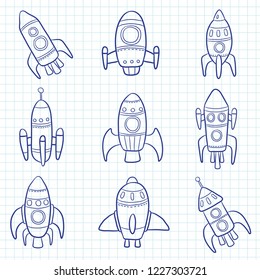 spaceship set vector