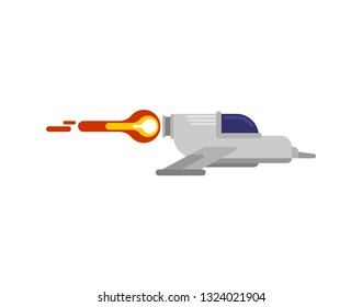 Spaceship shuttle isolated cartoon style. Spacecraft vector illustration