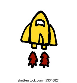 Spaceship sketch. Vector