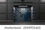 spaceship space door ship interior futuristic lab metal inside background wall game shuttle entrance laboratory gate station texture bunker future vector tech science sci alien old vault sliding steel