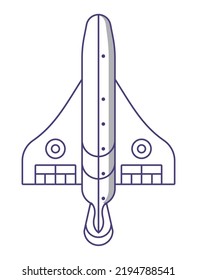 spaceship space outer isolated icon
