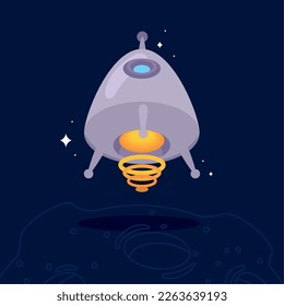 spaceship space outer vehicle icon