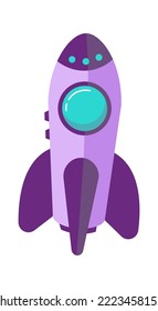 Spaceship or Spacecraft icon. Vector illustration