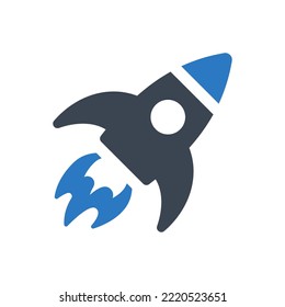 Spaceship start up icon (Vector illustration)