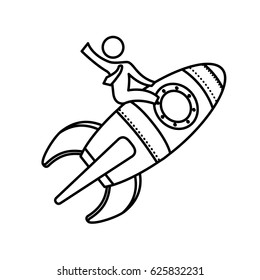 Spaceship start up symbol