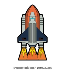 Spaceship taking off