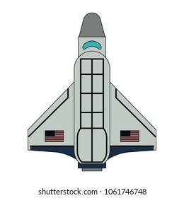 Spaceship taking off