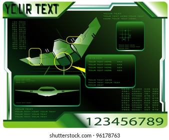 spaceship technical data. vector 21