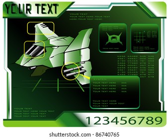 spaceship technical data. vector 5