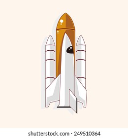 Spaceship theme elements vector,eps