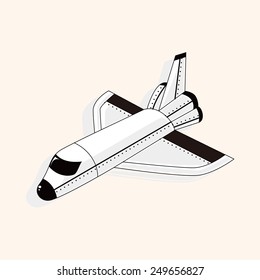 Spaceship theme elements vector,eps